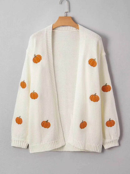 Halloween Pumpkin Embroidered Knit Cardigan Trendsi 9bad1fa241af49a3a9537463c8e6716e-Max-Origin