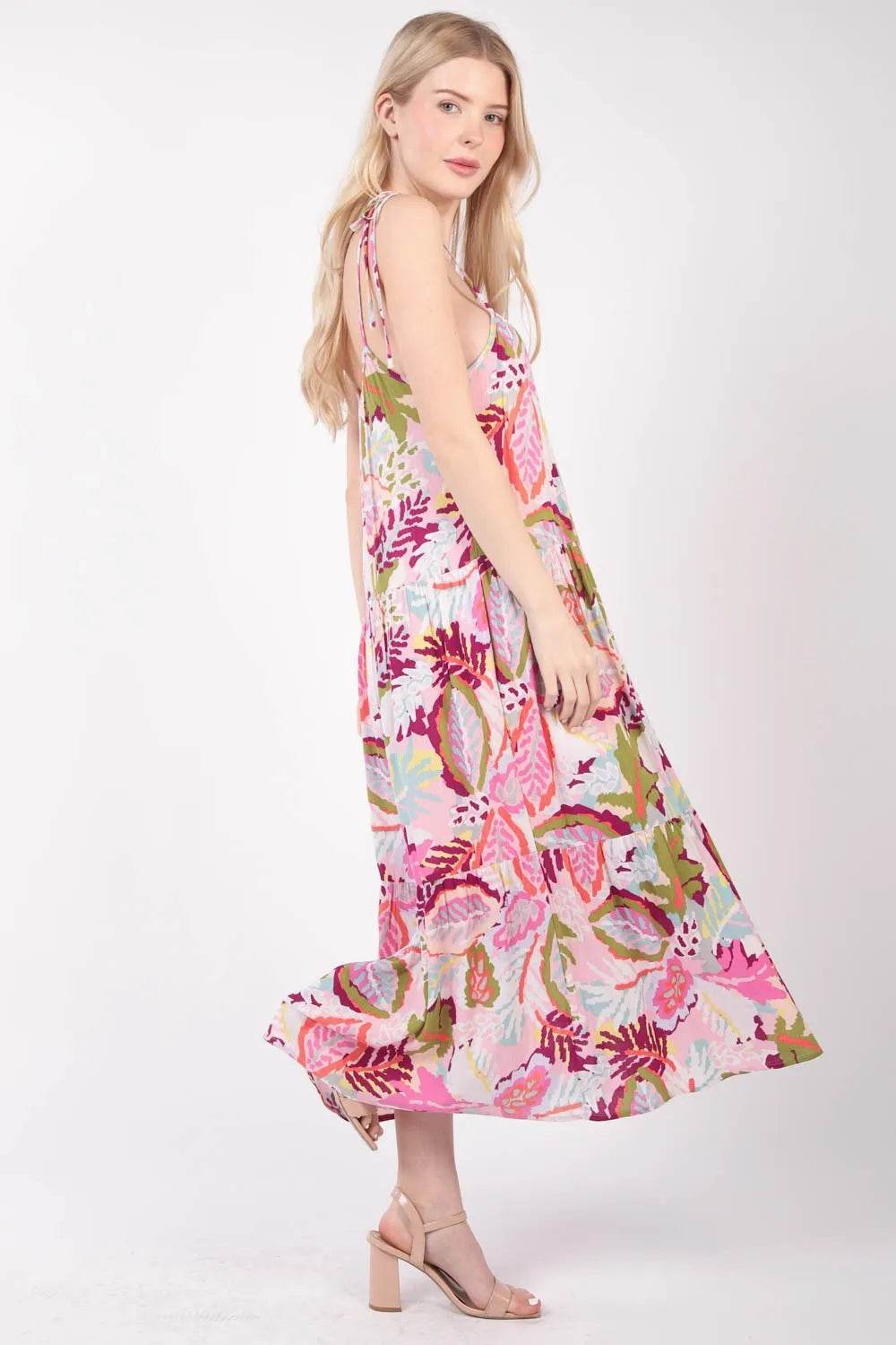 VERY J Tropical Printed Cami Midi Dress Trendsi 9c099955-3d04-4115-b8e4-823365b5b2b3-Max