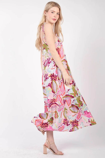 VERY J Tropical Printed Cami Midi Dress Trendsi 9c099955-3d04-4115-b8e4-823365b5b2b3-Max