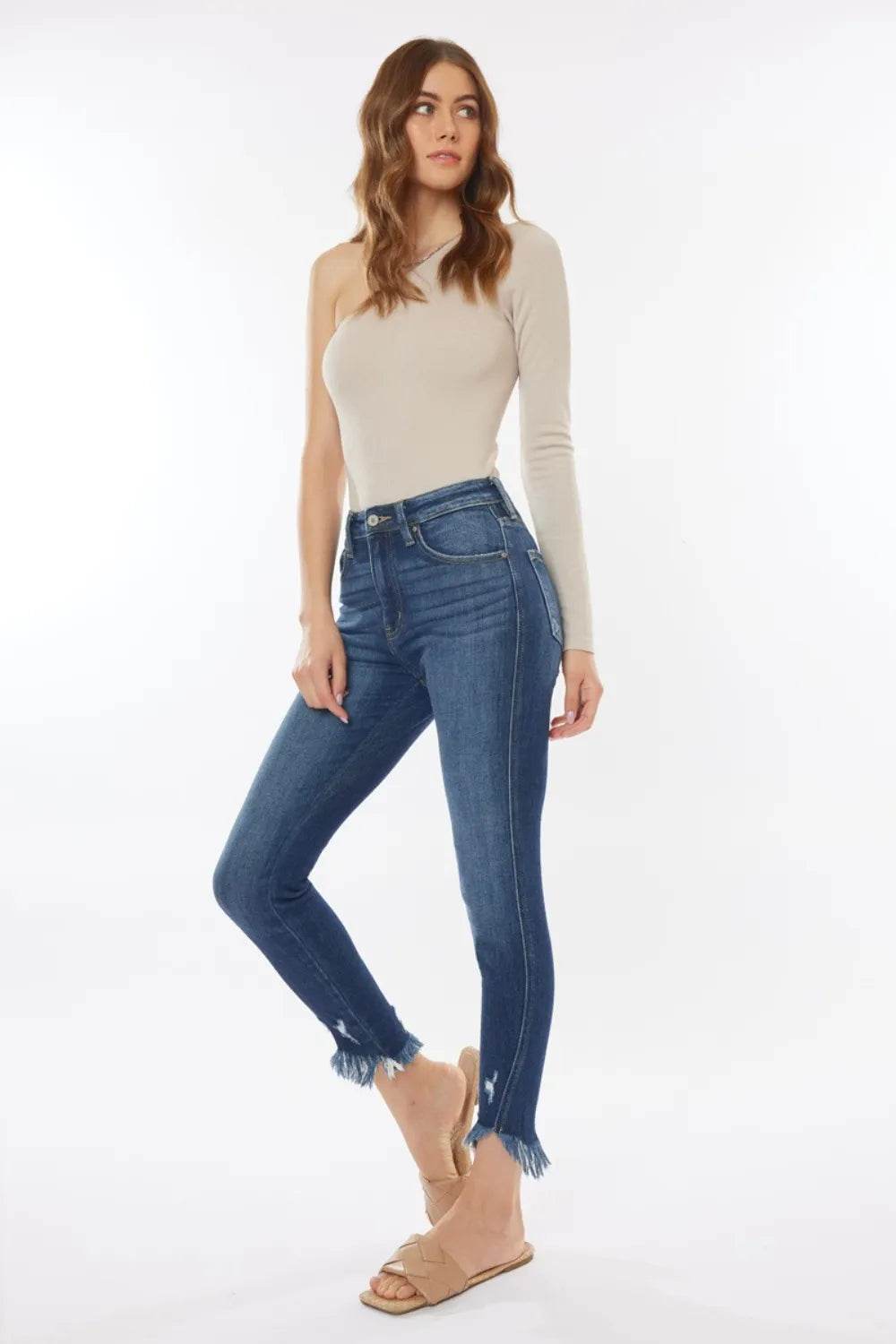 Kancan Raw Hem High Waist Cropped Jeans Trendsi 9c1715c6-c6f2-4d05-b583-1a5bfbce7af8-Max
