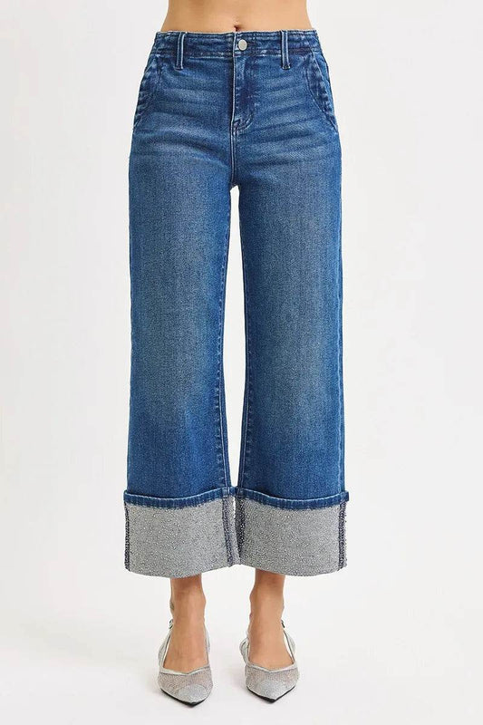 RISEN High Rise Ankle Wide Rhine Stone Cuffed Jeans Trendsi 9c7727026a1a4f719abbacf1ef32488d-Max-Origin