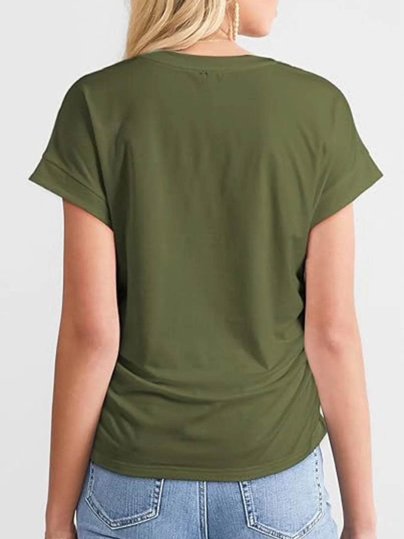 Round Neck Short Sleeve T-Shirt Trendsi 9c99382ae5204936adb3a340c030af1f-Max-Origin