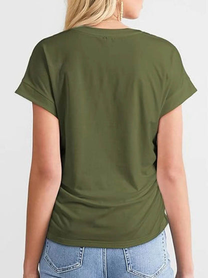 Round Neck Short Sleeve T-Shirt Trendsi 9c99382ae5204936adb3a340c030af1f-Max-Origin