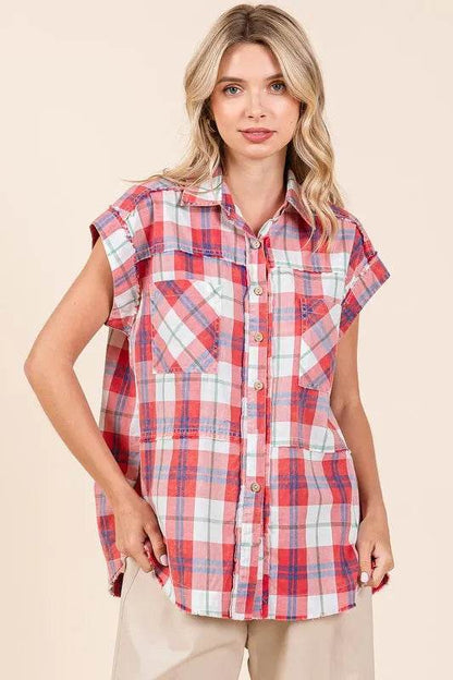 Mittoshop Mineral Wash Plaid Button Down Shirt Trendsi 9cad4e0e-facc-4528-ad4c-8644ab186537-Max
