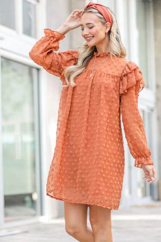 And The Why Lovely Ruffle Shoulder with Textured Woven Dress Trendsi 9dfa0e1485754f09bd0277c73068938d-Max-Origin