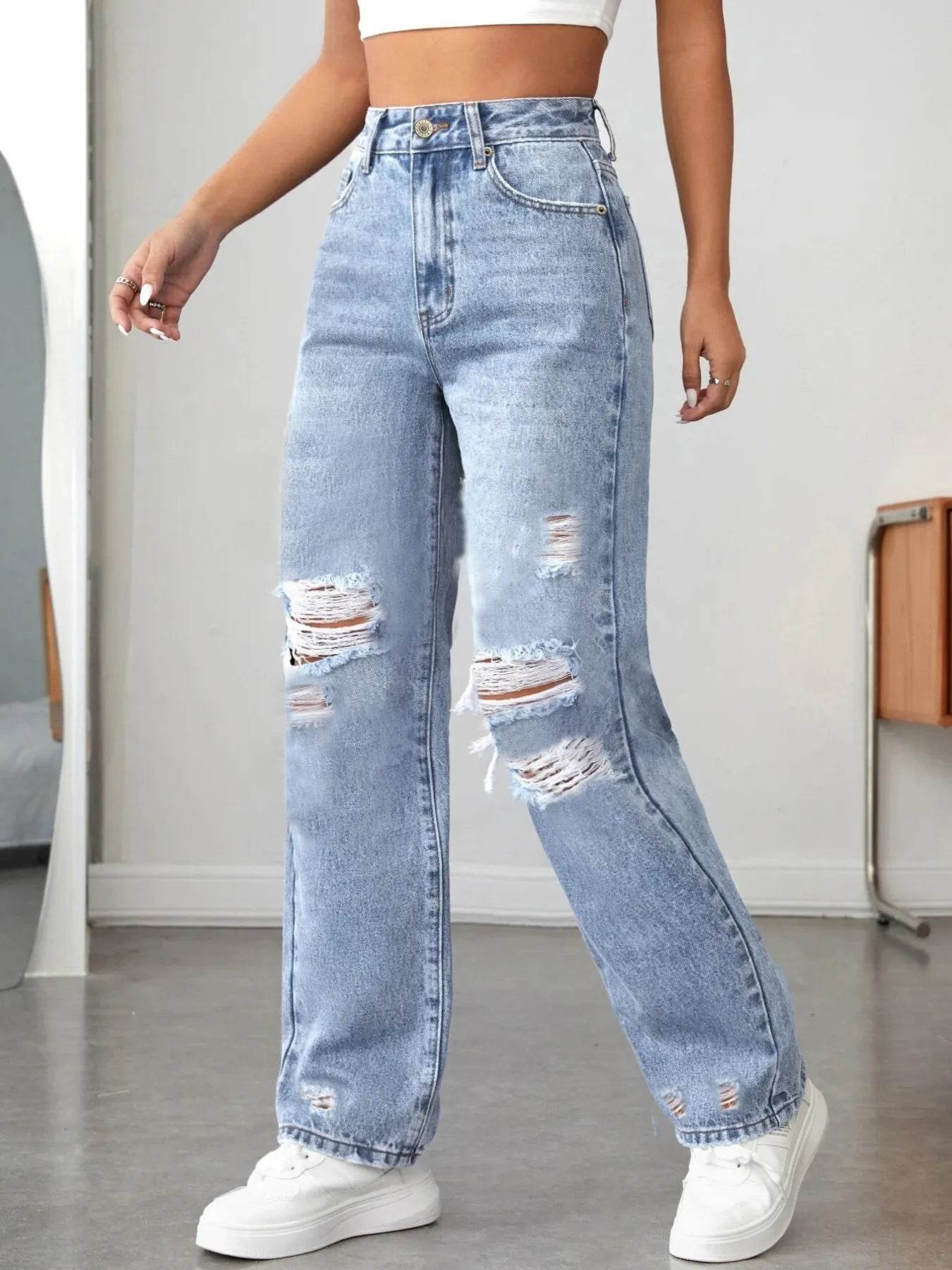 Distressed High Waisted Jeans Light Blue Trendsi 9e055c80dd4b46859e9f72d88b7724d4-Max-Origin
