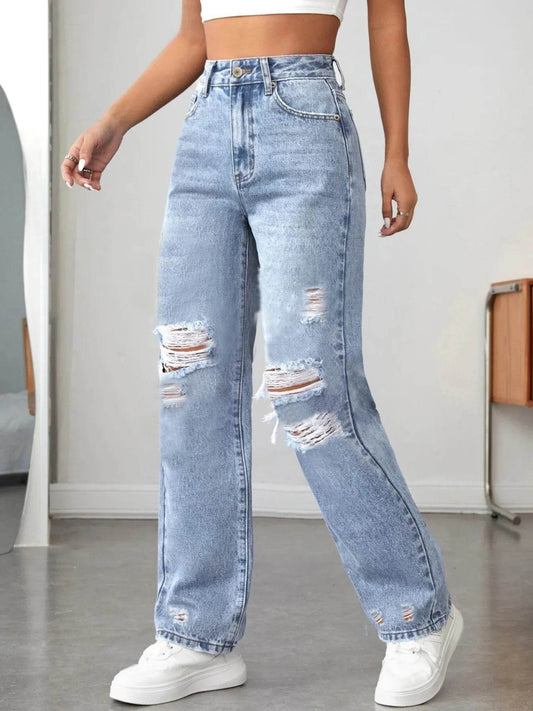 Distressed High Waisted Jeans Light Blue Trendsi 9e055c80dd4b46859e9f72d88b7724d4-Max-Origin