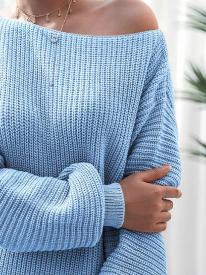Rib-Knit Mini Sweater Dress Trendsi 9e8339e166c644b9b7d2bfb1b3a8a941-Max