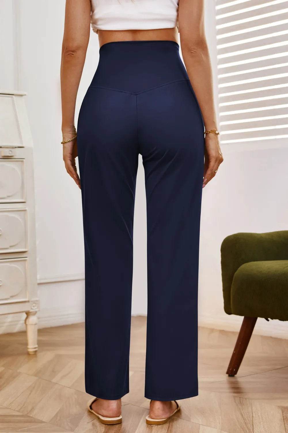 High Waist Wide Leg Pants with Pockets Trendsi 9e886848-8f05-4ebb-9b82-976199a6707c-Max