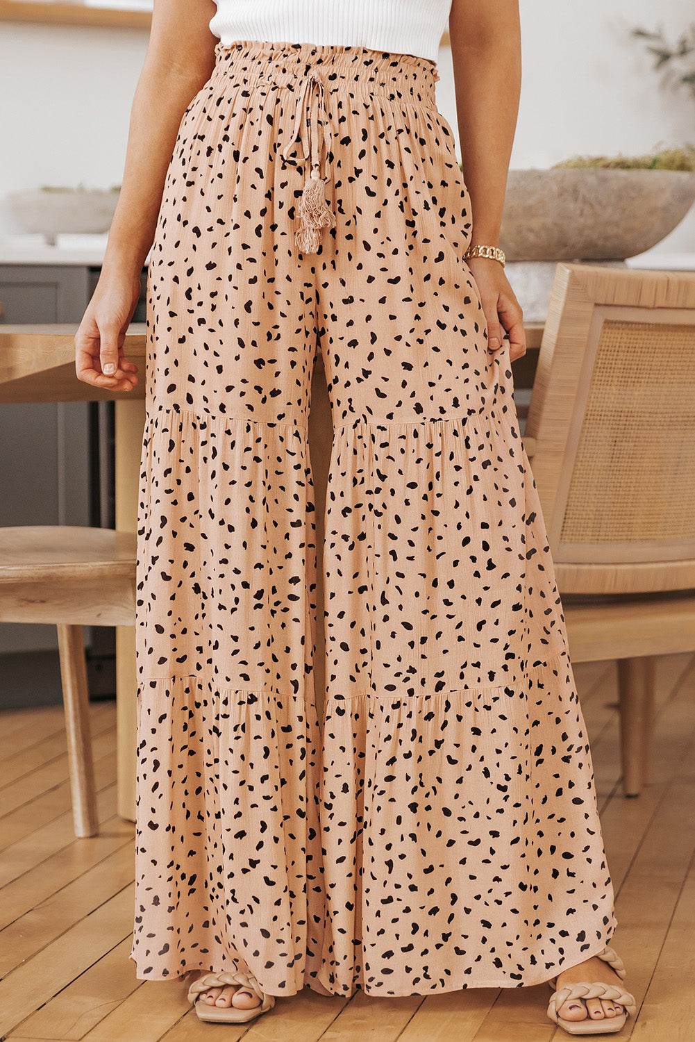 Printed Wide Tiered Pants Trendsi 9e8bf078b9064b3c8bf4db9eece2d6d3-Max