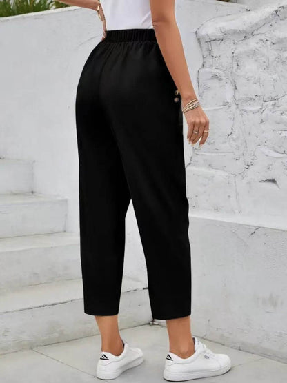 Elastic Waist High Rise Pants Trendsi 9ea1b898-f8ef-4efd-a259-1b12b669af4b-Max