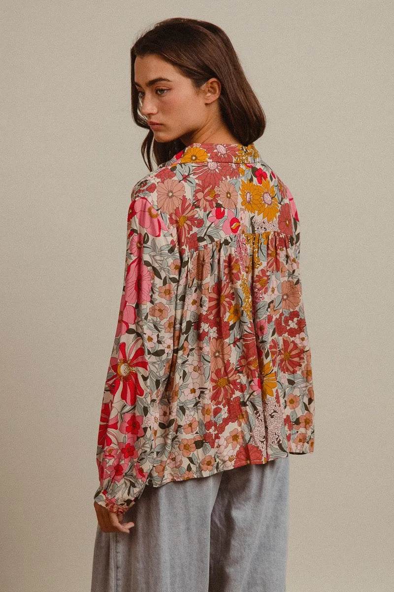 BiBi Woven Floral Printed Shirt Top Trendsi 9eb3ffc9b173405088b215ab8c1f02ed-Max-Origin