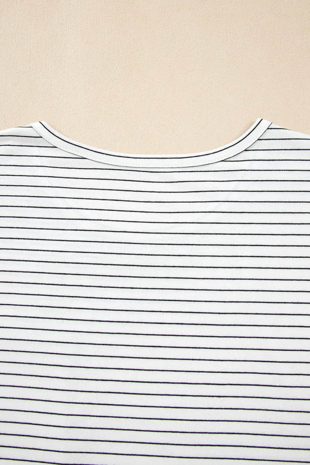 Stripe Cap Sleeve Crew Neck Casual Tee with Chest Pocket Trendsi 9f0518a7-91ce-4f6f-990a-8afea8b13597-Max-Origin