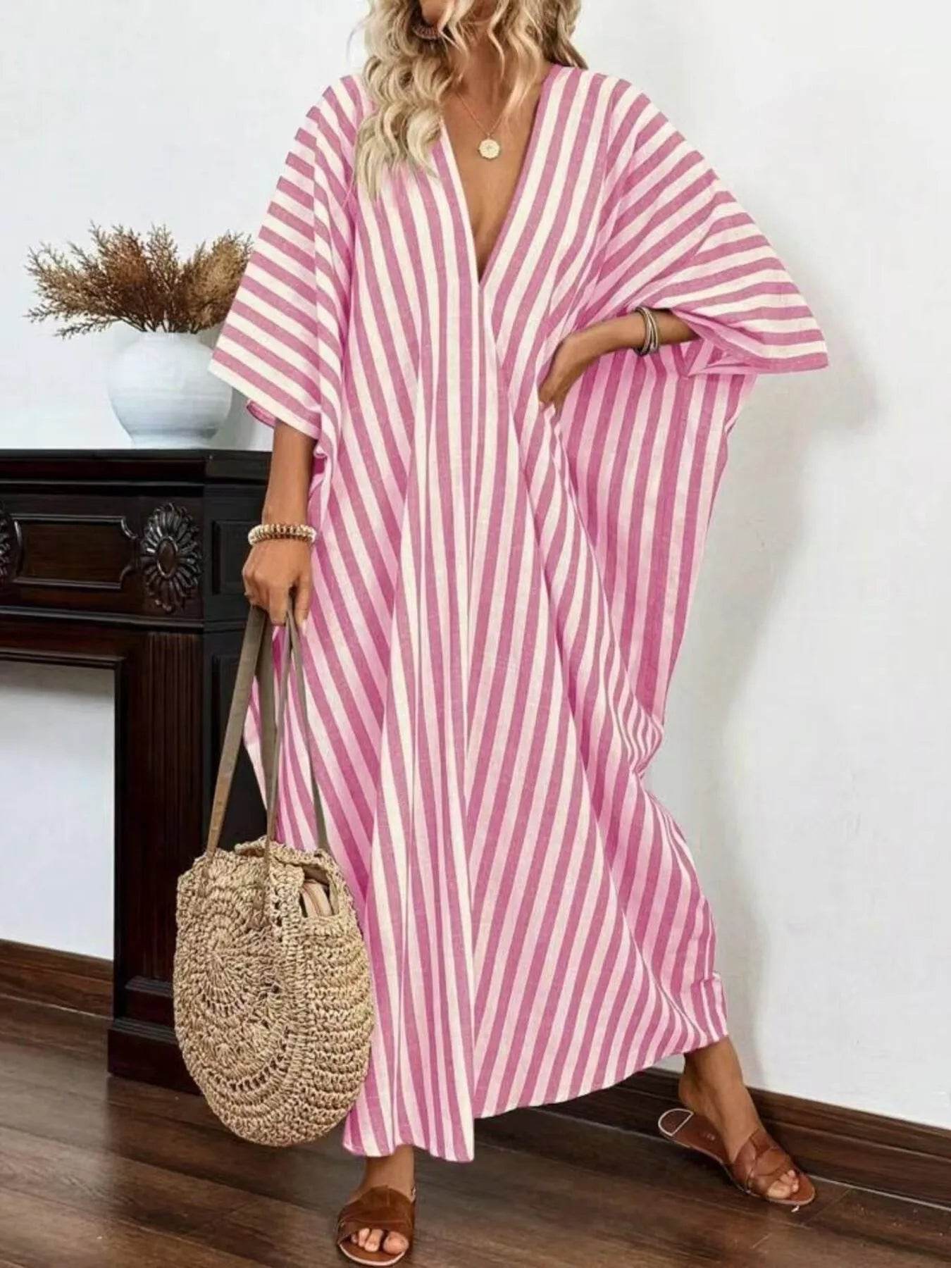 Striped V-Neck Maxi Dress Trendsi 9f0f9c379c124c848103951ad09996e3-Max-Origin