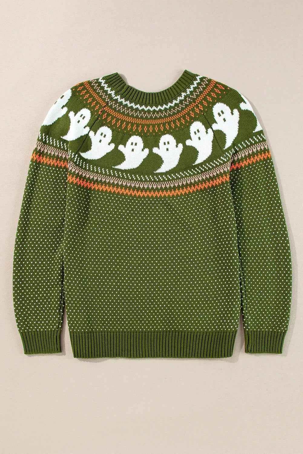 Ghost Round Neck Long Sleeve Sweater Trendsi 9f302cf6-216f-45c2-ad9d-79abafd6b75c-Max