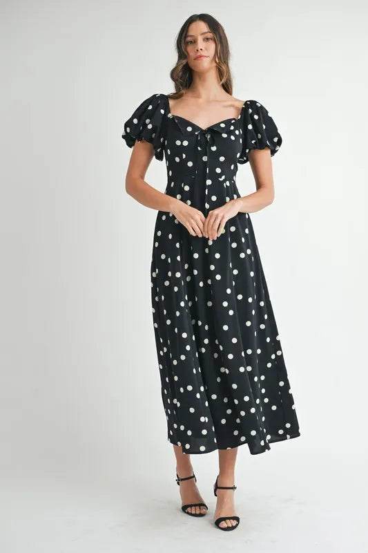 MABLE Polka Dot Puff Sleeve Midi Dress Trendsi 9f343ef0f3084f3789a1e48e3a1f539a-Max-Origin