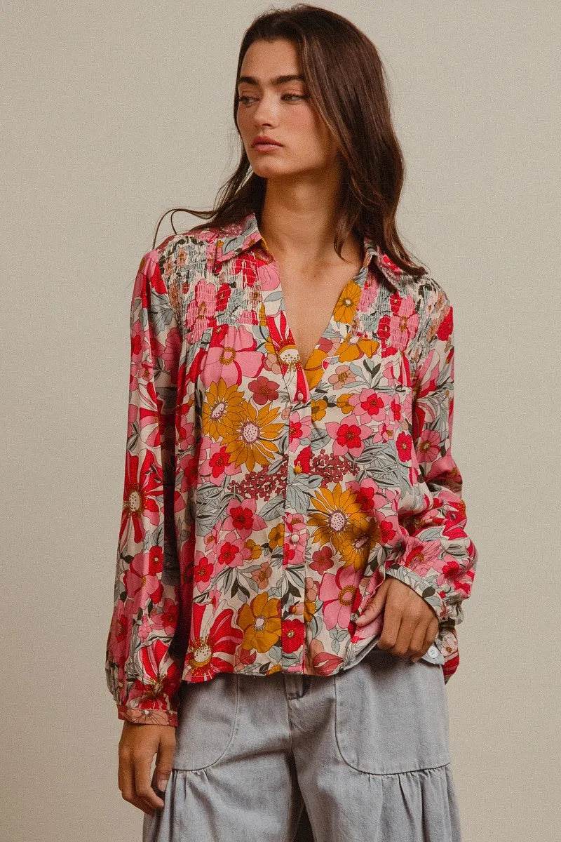 BiBi Woven Floral Printed Shirt Top Trendsi 9f5bb8d8d1b9441488081435991eaf71-Max-Origin