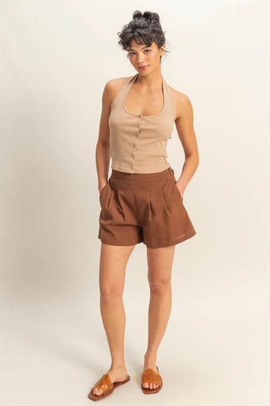 HYFVE Halter Neck Buttoned Washed Top Trendsi 9f64c8729bb54dc38dba5bc0088cbab4-Max-Origin