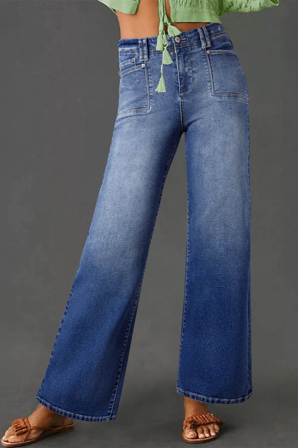 High-Waisted Wide-Leg Vintage Wash Jeans Trendsi 9f70a56c-cc90-451c-aad6-28d09cf1fb91-Max-Origin
