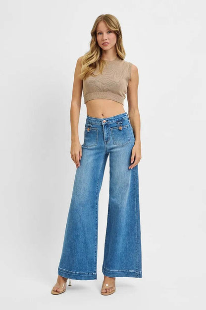 RISEN Full Size Mid Rise Wide Front Patch Pocket Jeans Plus Size Trendsi 9f8a34dca8444d5285d0d81bb1fac108-Max-Origin