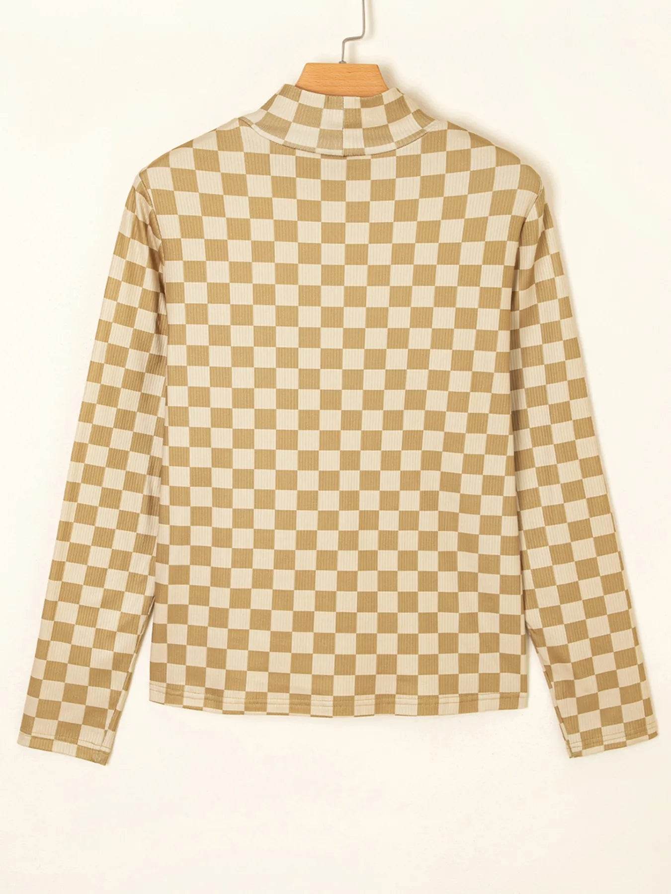 Check Pattern Turtleneck Slim Long Sleeve Tee Trendsi 9fd446cb991040178067072532b04671-Max-Origin