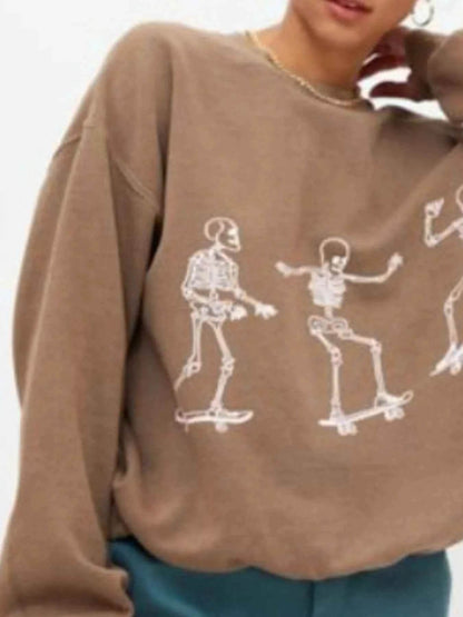 Skeleton Graphic Oversized Sweatshirt Trendsi 9fec2213-3e90-4e18-81fe-0286598687d5-Max-Origin