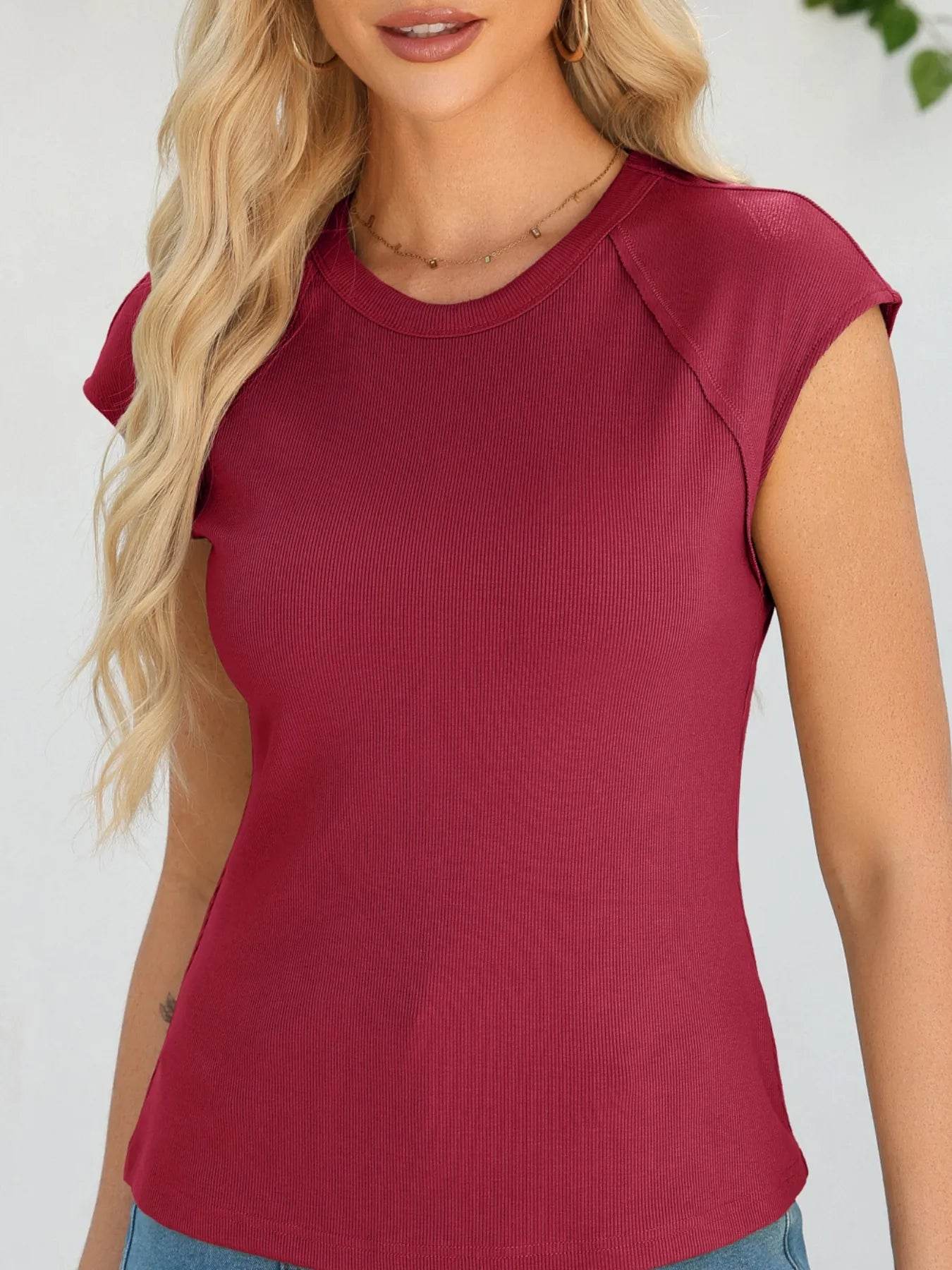 Round Neck Cap Sleeve T-Shirt Trendsi a03d94f4-0cc1-4bb4-b600-09f7f11ce686-Max-Origin