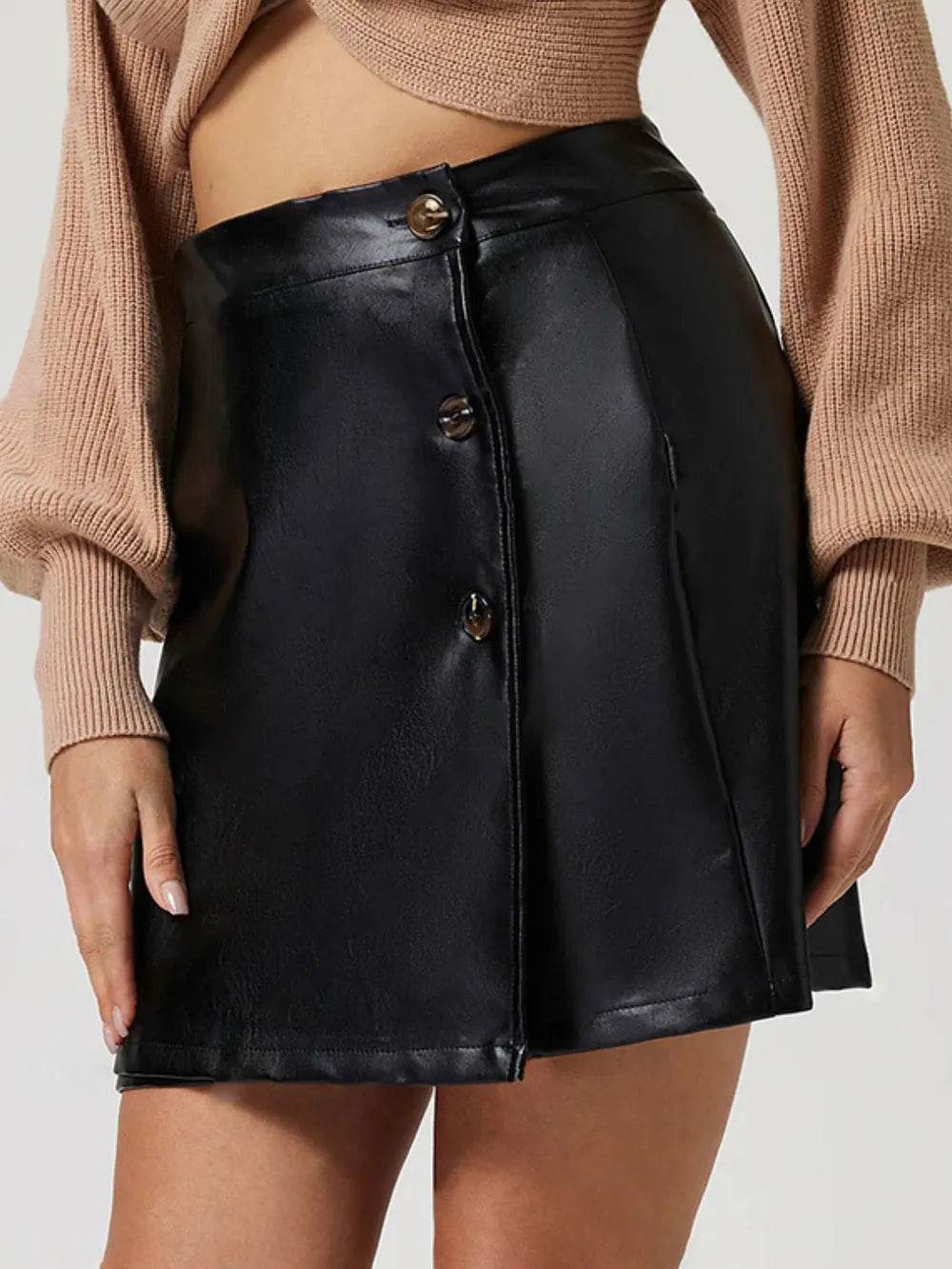 Buttoned High Rise Mini Skirt Trendsi a0422c1f-54bd-4ec1-9024-7c8c02ecf3c7-Max