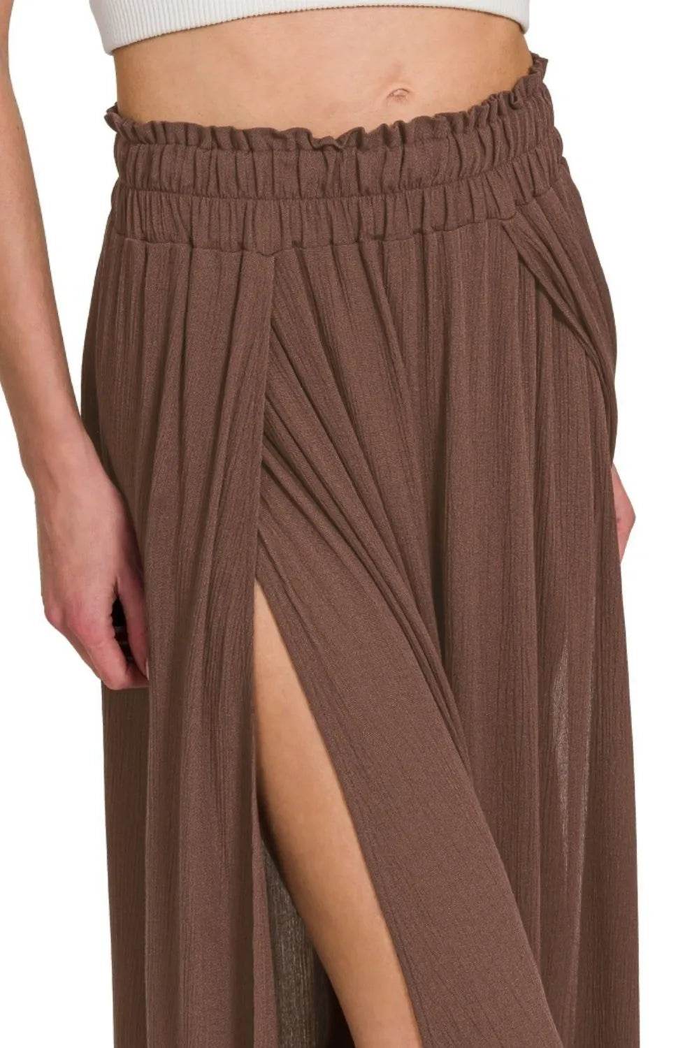 Zenana Woven Crinkle Gauze Long Skirts Trendsi a09593f6-1e24-46a5-9bc9-f8622067cd6e-Max-Origin
