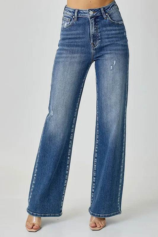 RISEN High Waist Jeans with Pockets Medium Trendsi a0ac5f7d-8348-4866-b57f-21eb6cb0cc81-Max