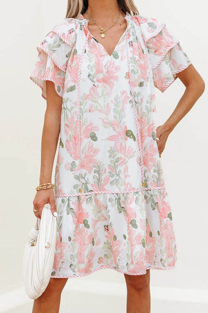 Floral Contrast Edge Layered Short Sleeve Mini Dress Trendsi a0f2eef8-628b-40c6-bd76-7b1a467271f9-Max-Origin