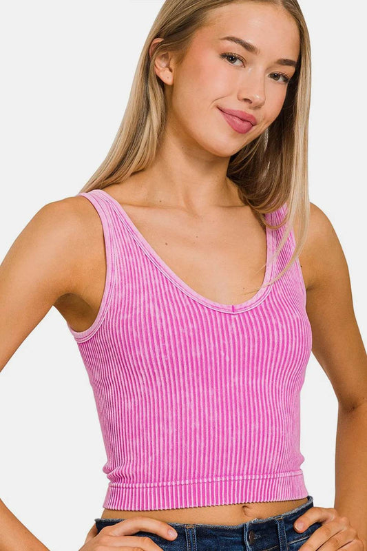 Zenana Washed Ribbed Cropped Tank BRIGHTMAUVE Trendsi a11abfa9-69e5-47ef-b85c-64bebe9bf857-Max