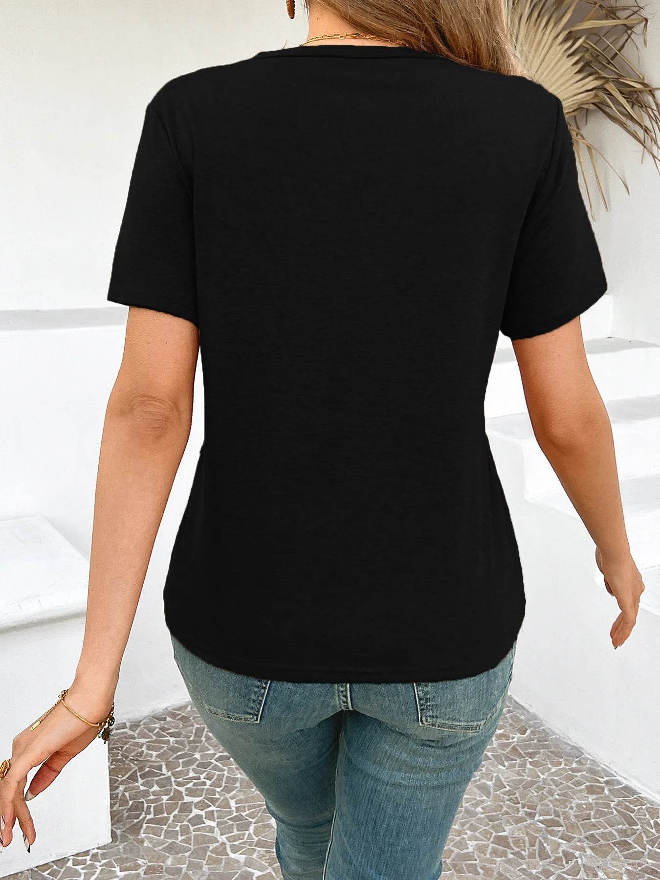 Cross Line Detail Round Neck T-Shirt Trendsi a11c981aa55f49c0a6506e38e66a0b45-Max-Origin