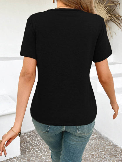 Cross Line Detail Round Neck T-Shirt Trendsi a11c981aa55f49c0a6506e38e66a0b45-Max-Origin