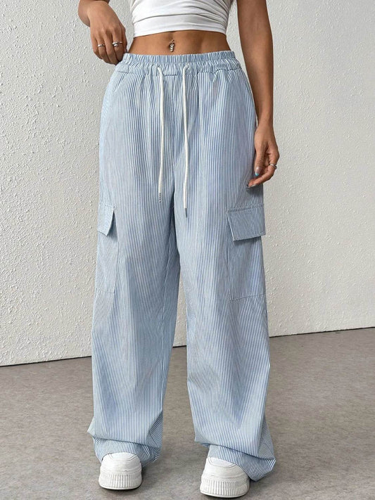 Drawstring Striped Wide Leg Cargo Pants Light Blue Trendsi a14332a9-de12-4465-8908-13366b5f1d5d-Max-Origin