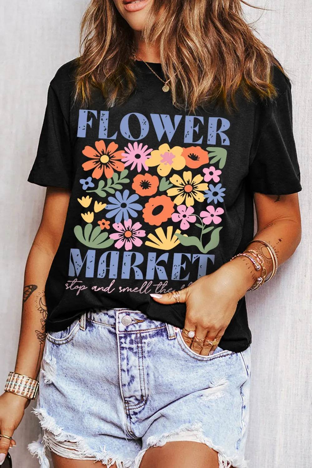 Flower Market Graphic Round Neck T-Shirt Black Trendsi a15bdfb3-a626-4f2c-bb95-cafcc7df6cbb-Max-Origin