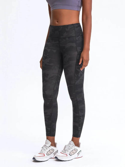 Millennia Wide Waistband Leggings with Pockets Green Camouflage Trendsi a1799c584d924ffdb0f0c017b8f97452-Max