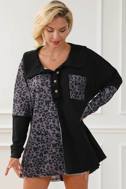 Half Button Leopard Collared Neck Blouse Trendsi a184301656c1484398e3070656f93ed5-Max