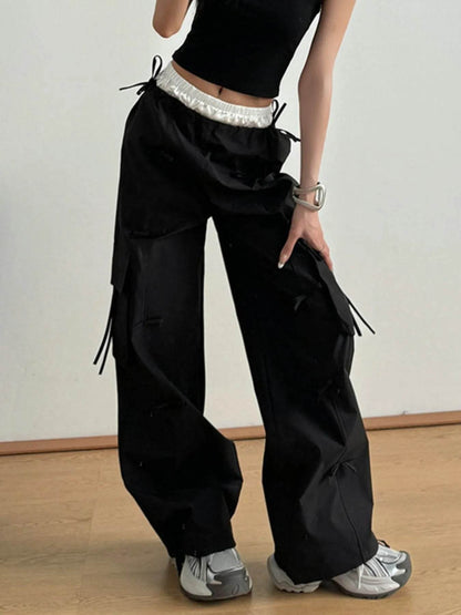 Bow Elastic Waist Cargo Pants Trendsi a1f41196-384b-4811-96de-77d1749d123c-Max-Origin