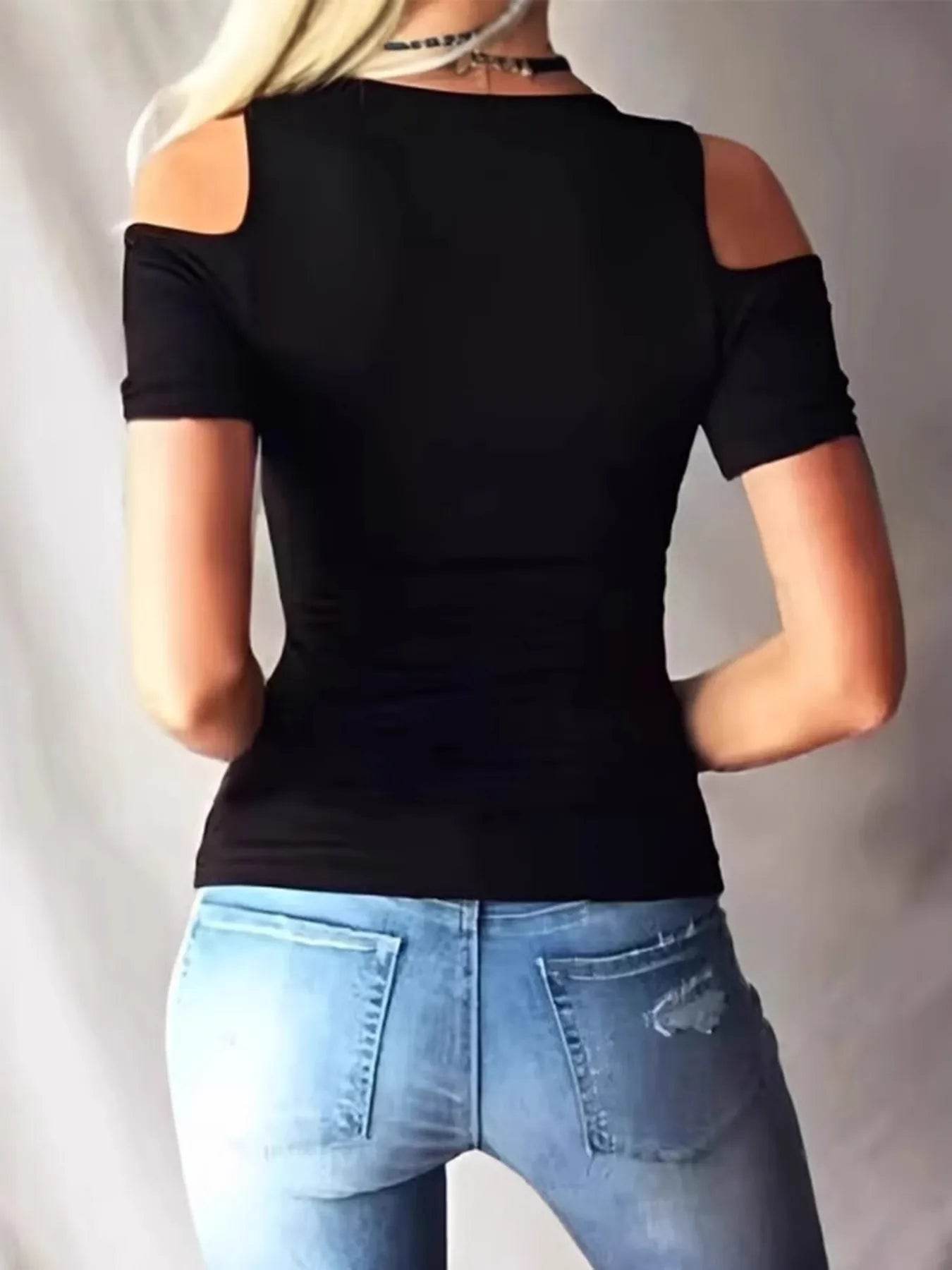 Lace Up Cold Shoulder T-Shirt Trendsi a20989ccfa0e49c88ef07c7d66250259-Max-Origin