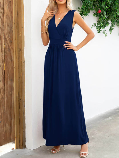 Surplice Neck Sleeveless Maxi Dress Trendsi a2a49c7d274c4dd9ad813d6cf63618e6-Max