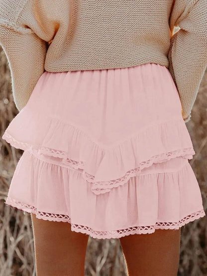 Lovelet Lace Detail Layered Skirt Blush Pink Trendsi a32d70af-e92a-4f9e-9088-ac185887c213-Max