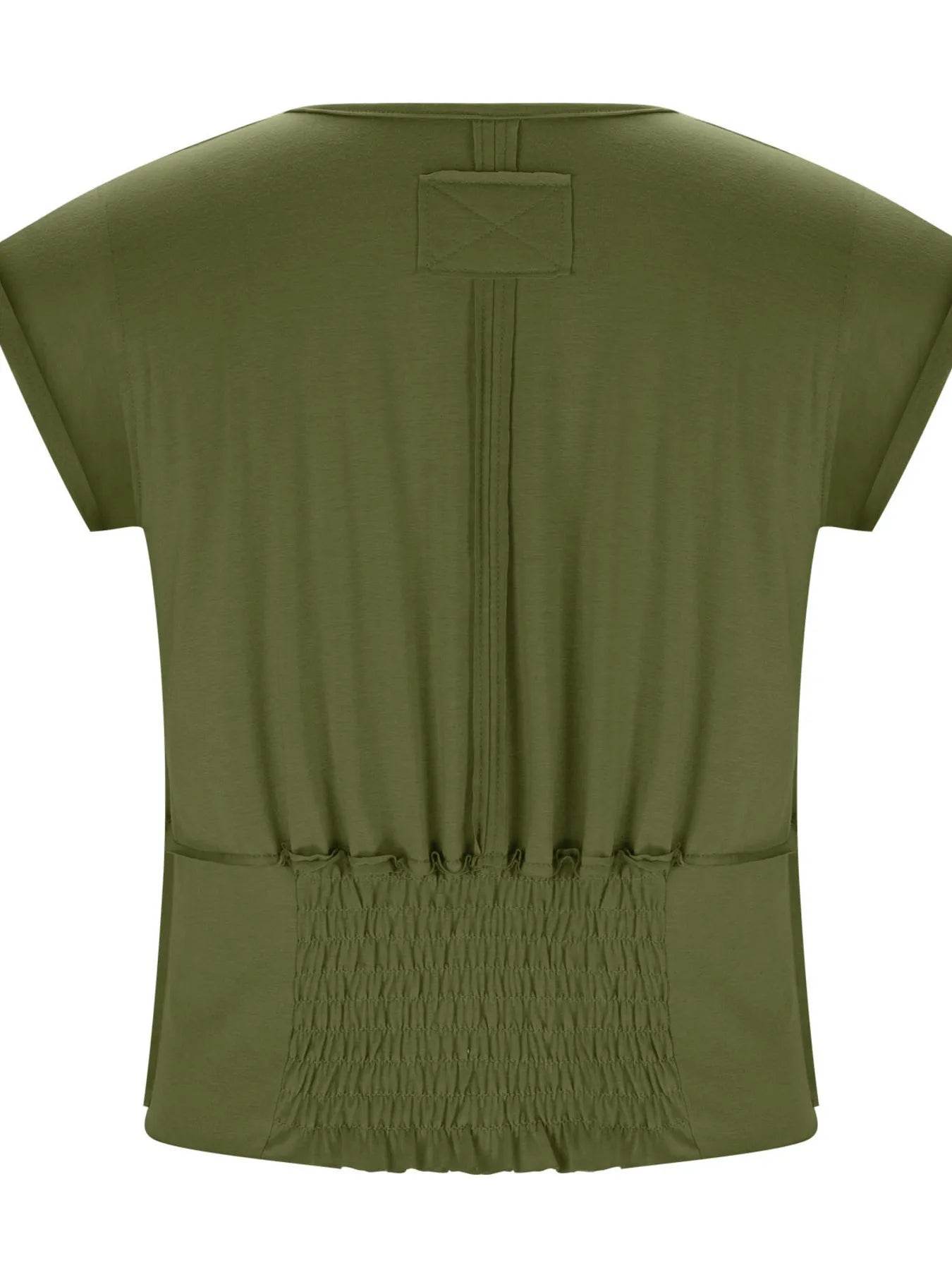 Deep V-Neck Cropped T-Shirt Trendsi a3d1081b2e734edd9ebcc82366d21029-Max-Origin