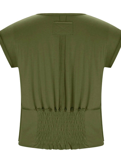 Deep V-Neck Cropped T-Shirt Trendsi a3d1081b2e734edd9ebcc82366d21029-Max-Origin