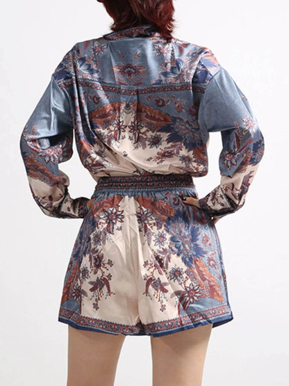 Printed Button Front Long Sleeve Shirt and Shorts Set Trendsi a4406451-cbd4-4fb6-beac-4b779fb4940d-Max-Origin