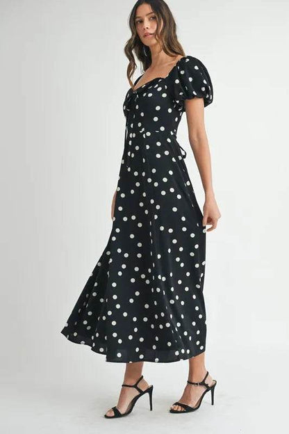 MABLE Polka Dot Puff Sleeve Midi Dress Trendsi a4667873decb4257ad341ccf8ca59da2-Max-Origin