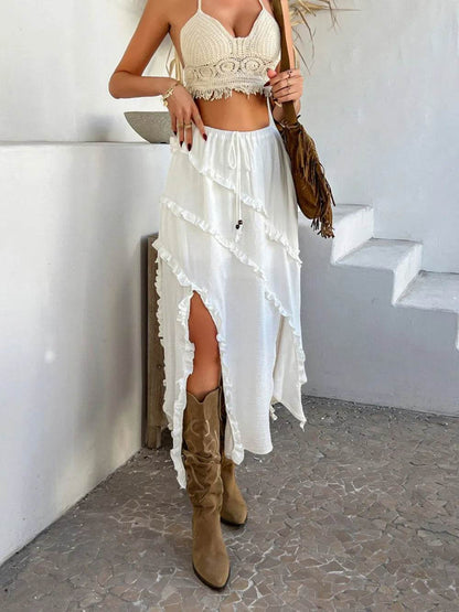 Devine Slit Drawstring Ruffled Skirt Trendsi a4a5ddeb-1072-4c95-899a-c0ebaf2513ad-Max