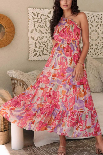 Floral Print Shirred One Shoulder Maxi Dress Trendsi a4d9c9f0-11ca-4d09-a047-81208aeb7bf1-Max-Origin