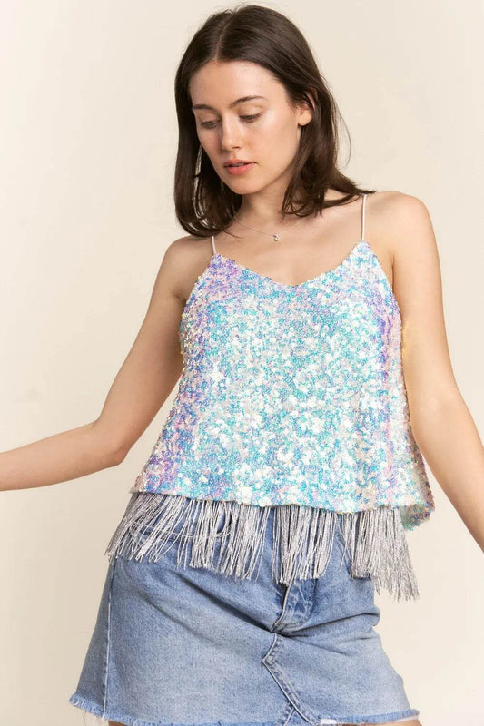 J.NNA Sequin Tassel Hem Flowy Cami Fantasy Trendsi a58d53e5-b58e-45a0-a185-b155ce68924c-Max