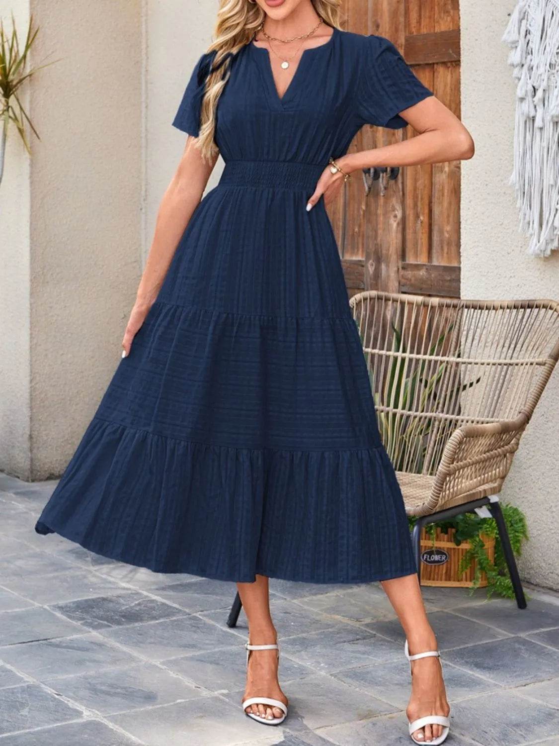 Tiered Notched Short Sleeve Dress Trendsi a5a0fd1e-6e94-4729-8c8c-cf60e8210c31-Max-Origin